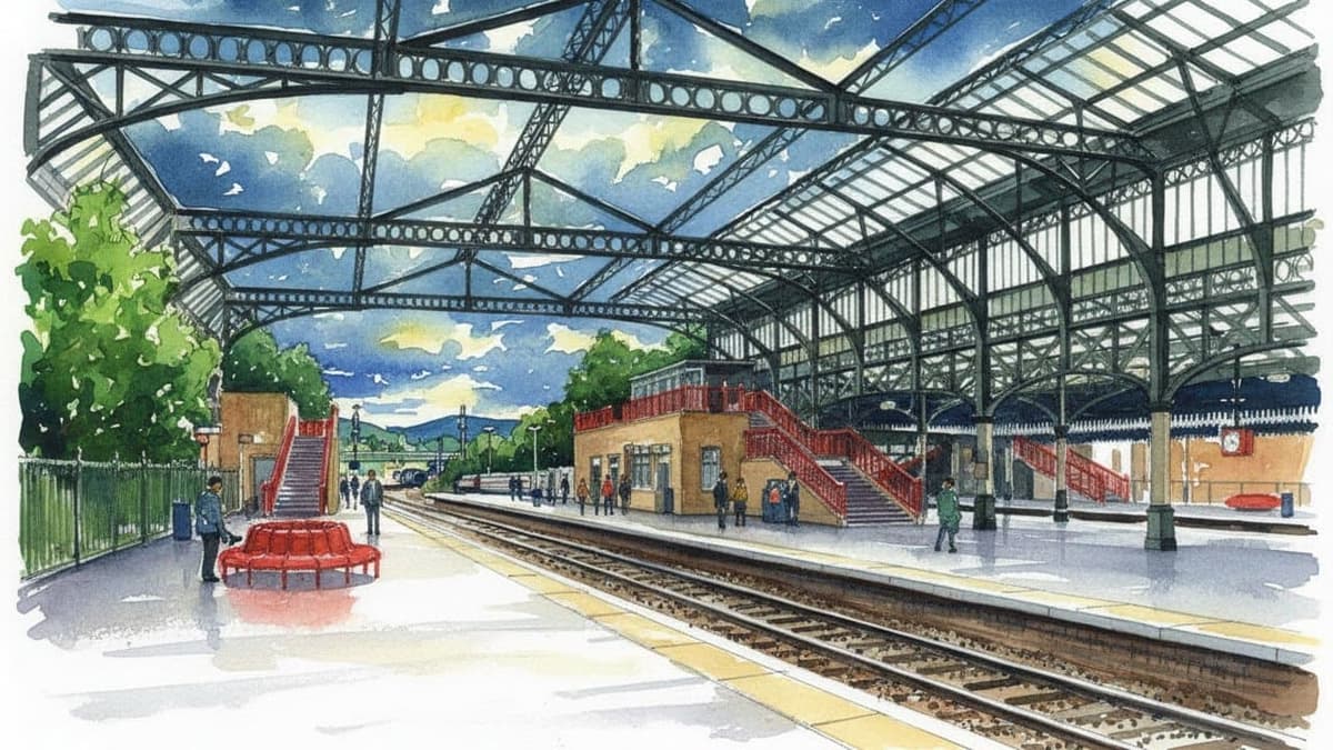 Aberdeen railway station in Scotland