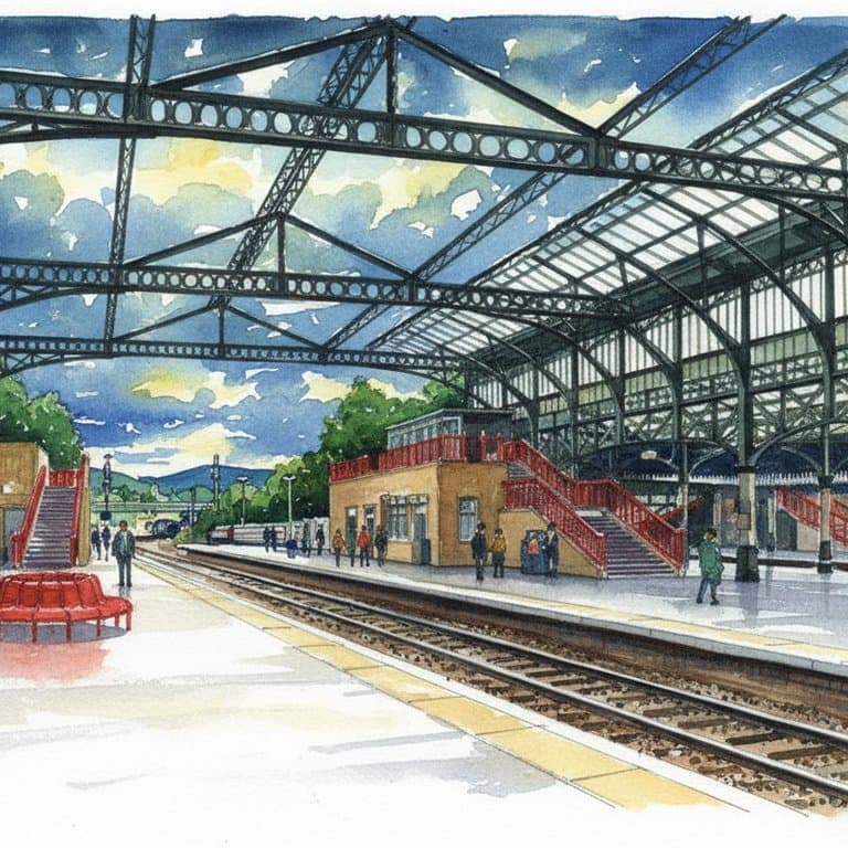 Aberdeen railway station in Scotland