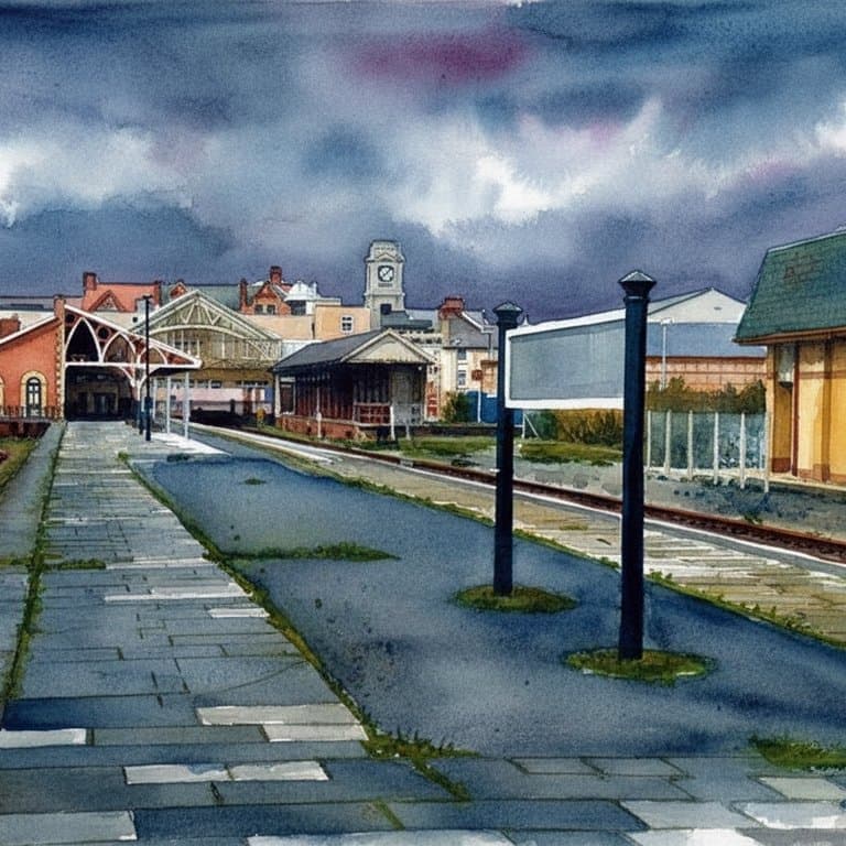 Aberystwyth railway station in Wales