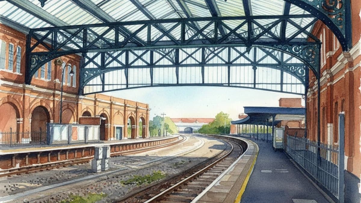 Bournemouth railway station in South England