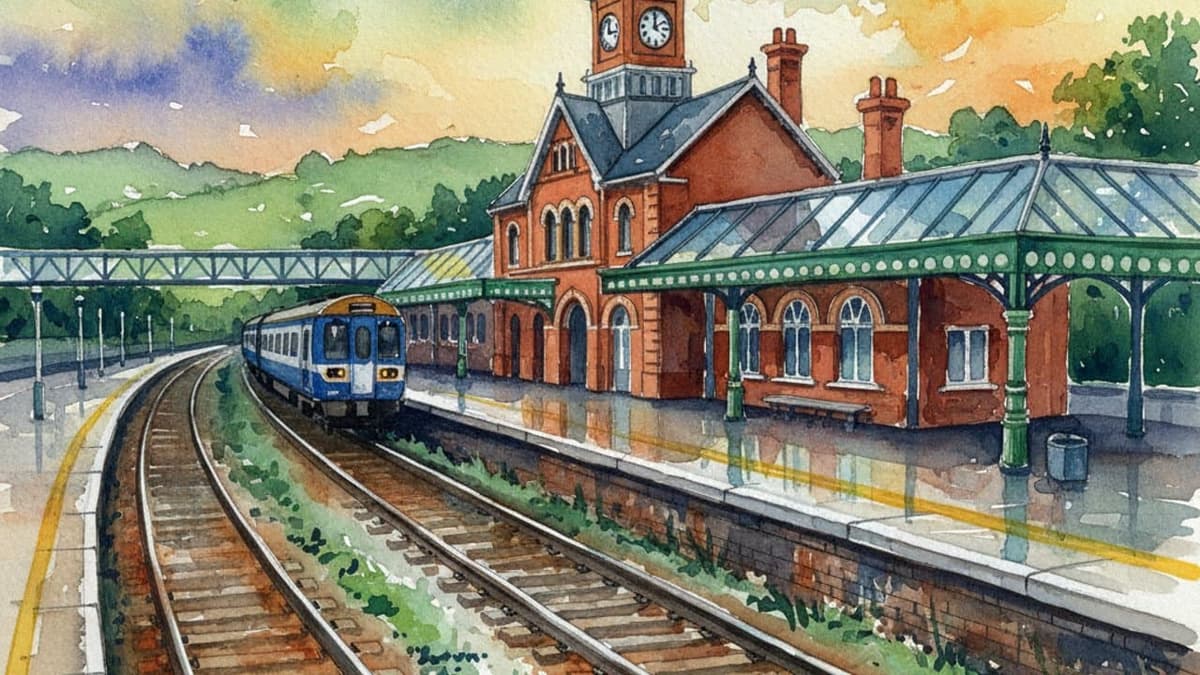 Cambridge railway station in South England