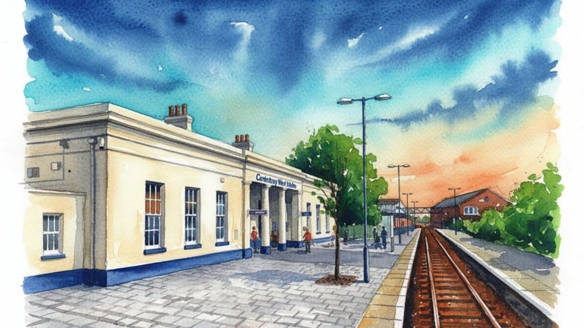 Canterbury West railway station in South England