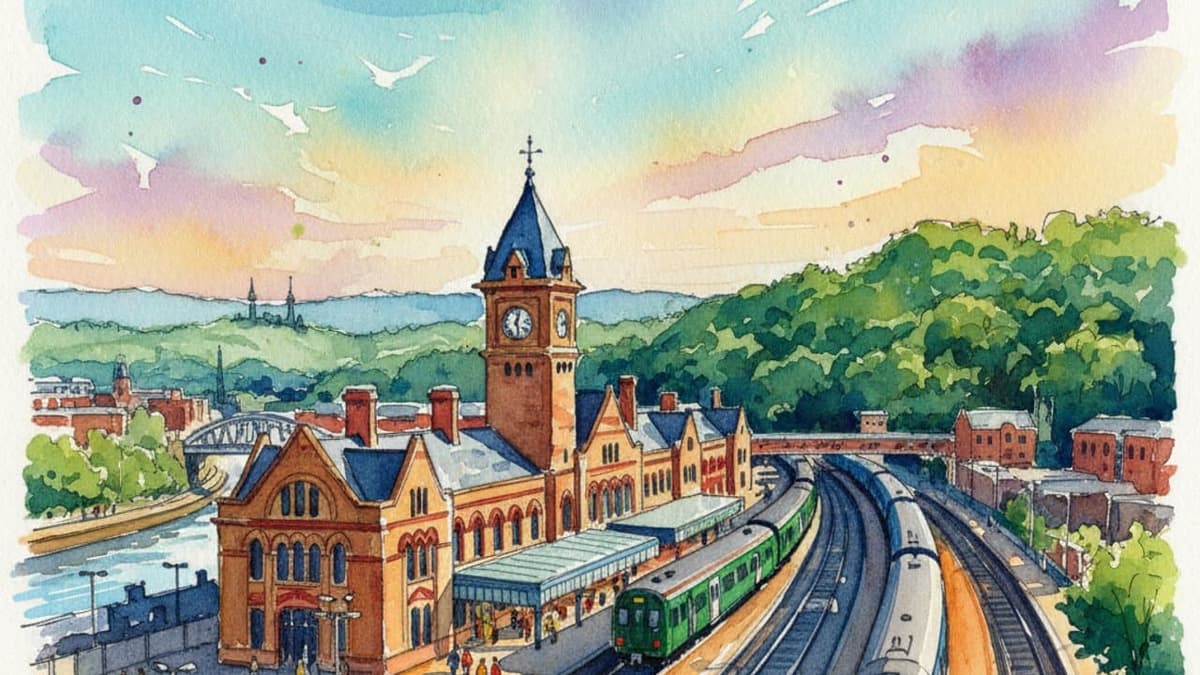 Cardiff Central railway station in Wales