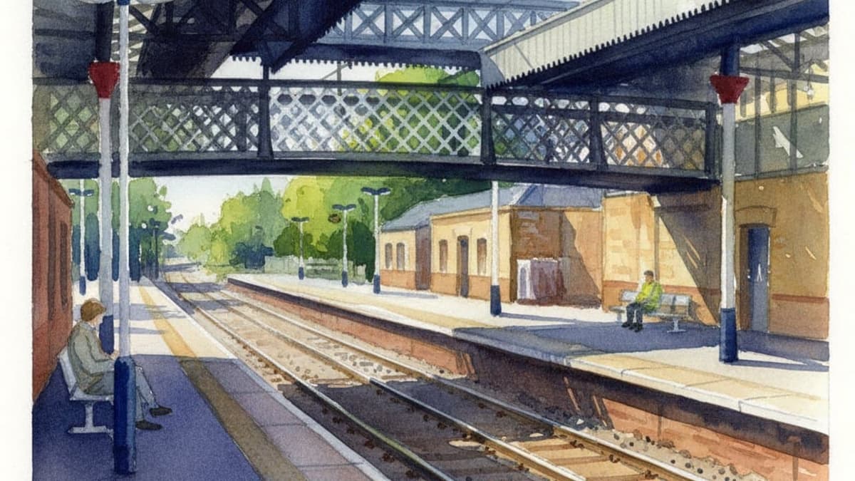 Cheltenham Spa railway station in South England