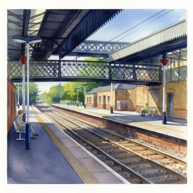 Cheltenham Spa railway station in South England