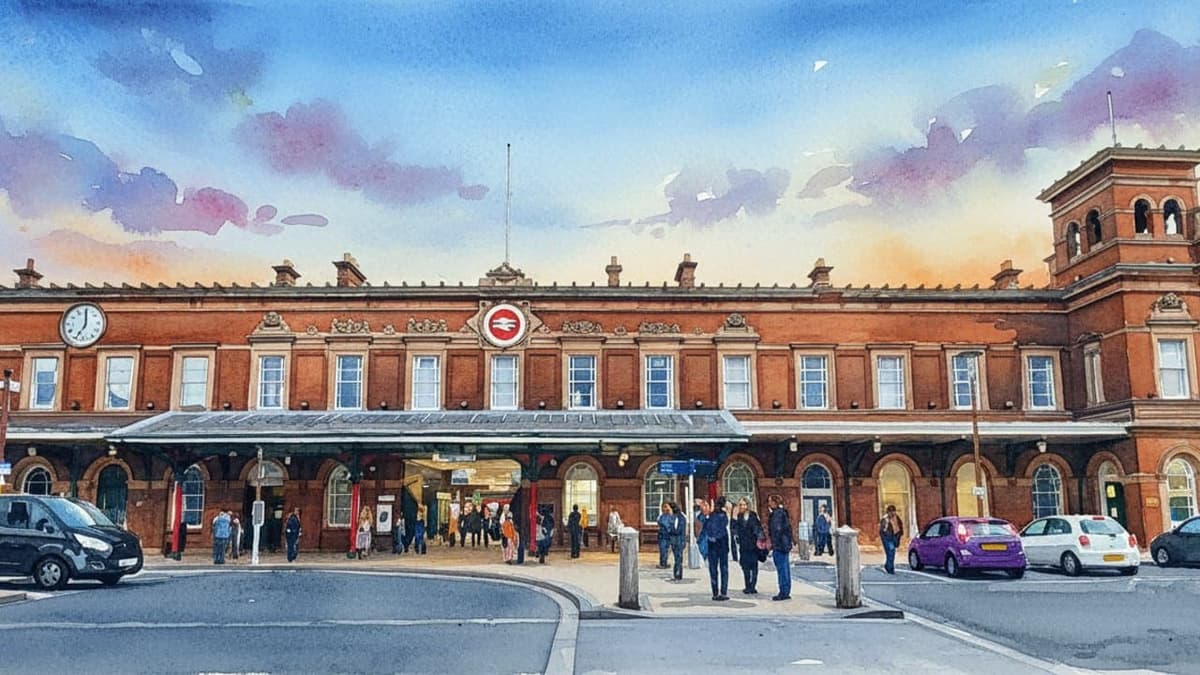 Chester railway station in North England