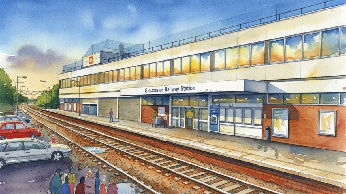 Gloucester railway station in South England