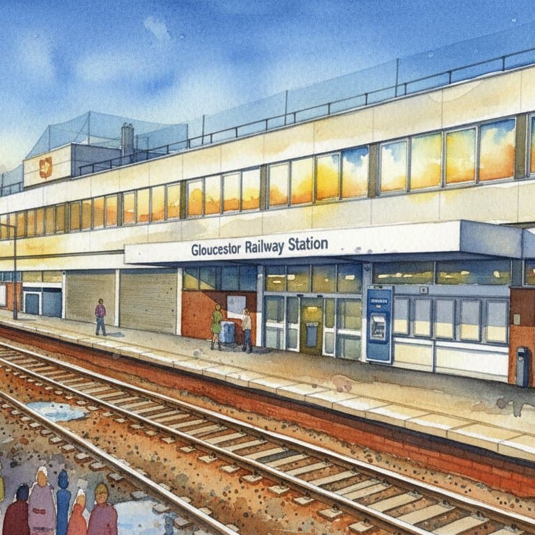 Gloucester railway station in South England