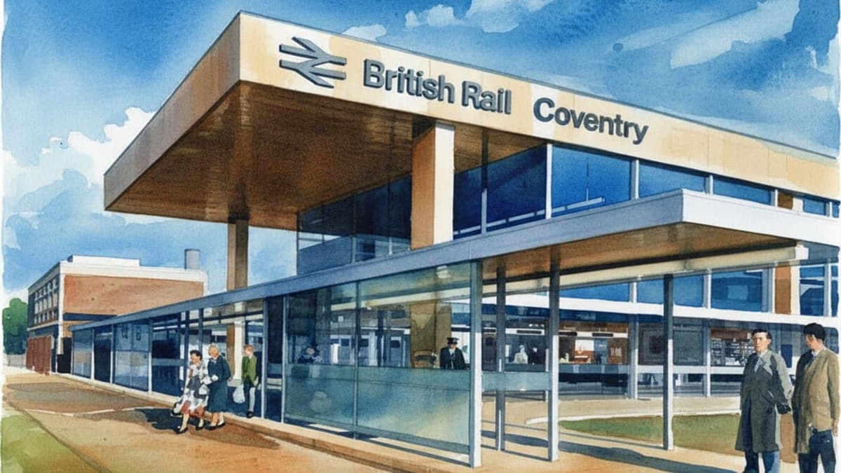 Coventry railway station in Midlands