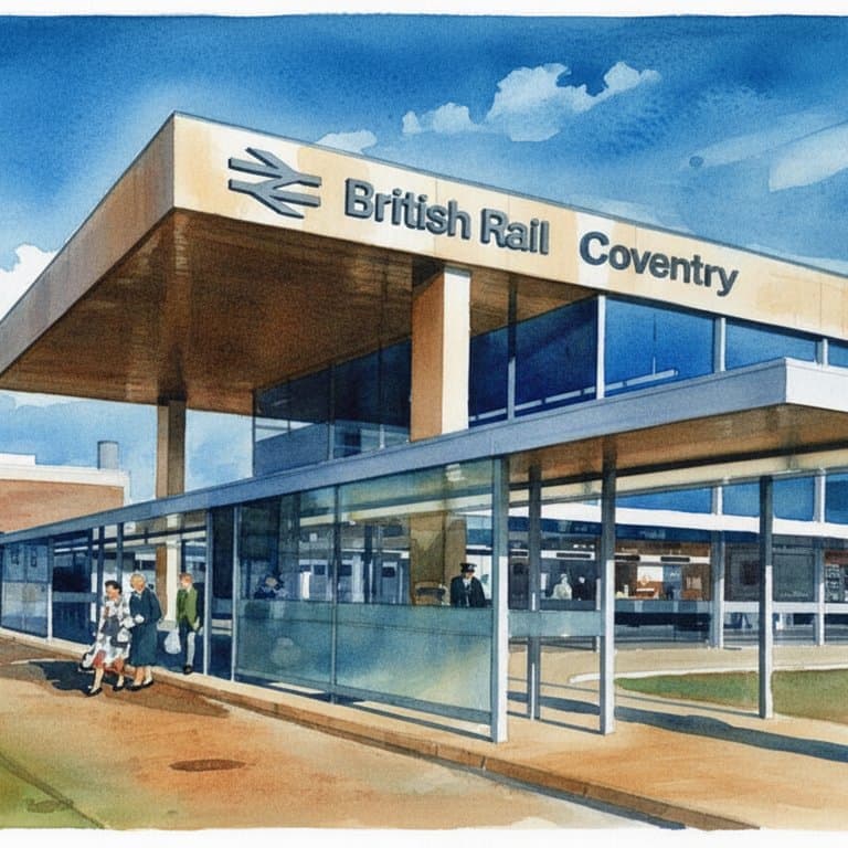 Coventry railway station in Midlands