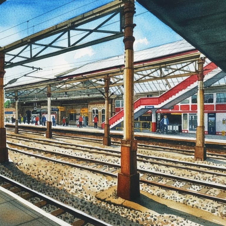 Crewe railway station in Midlands