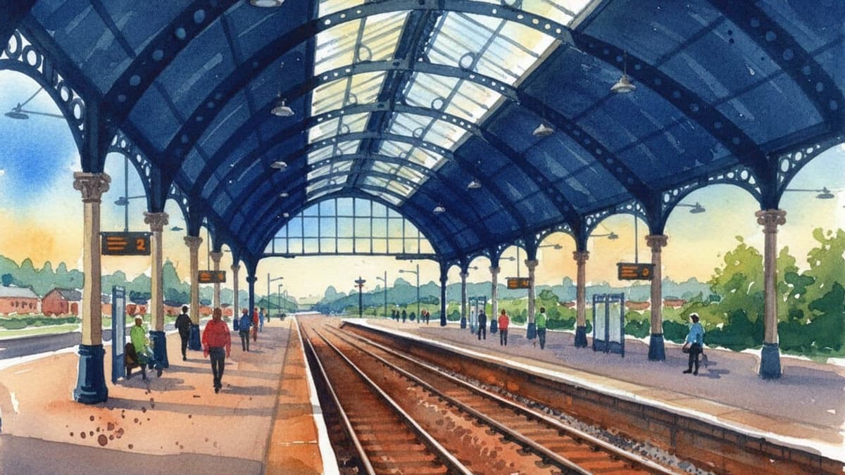 Darlington railway station in North England