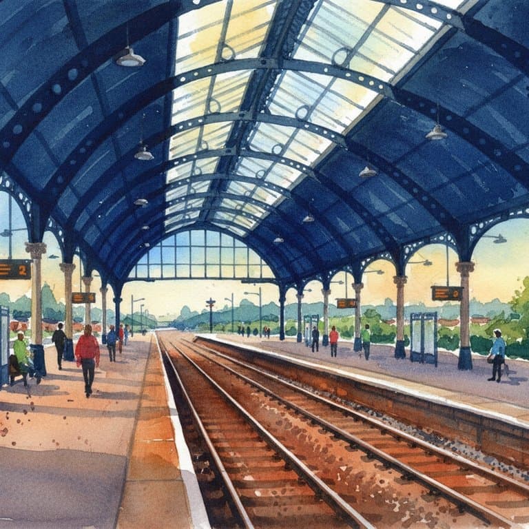 Darlington railway station in North England
