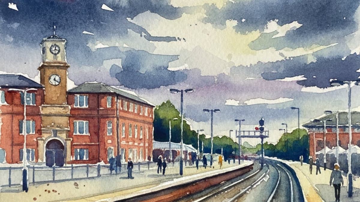 Derby railway station in Midlands