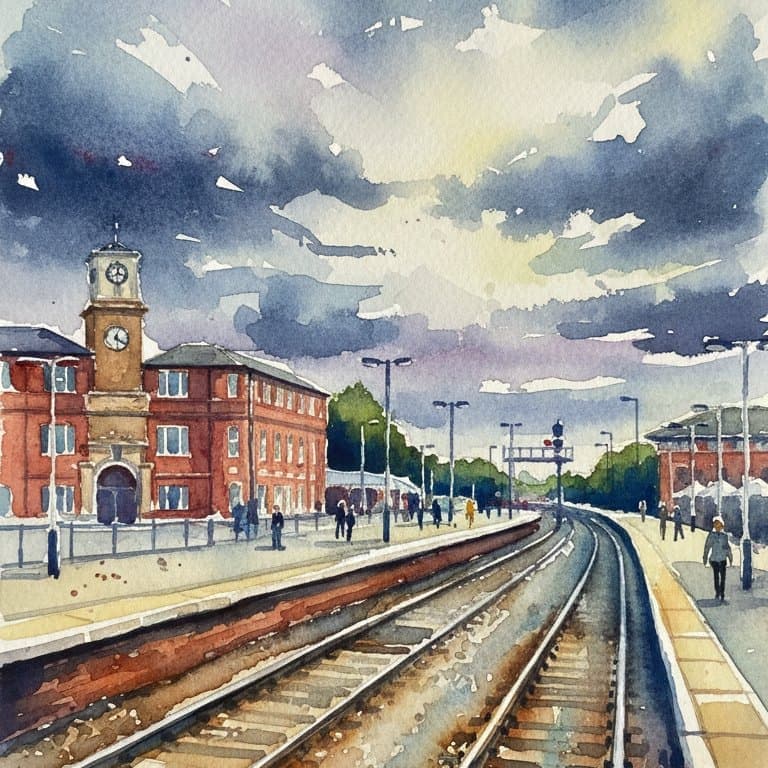 Derby railway station in Midlands