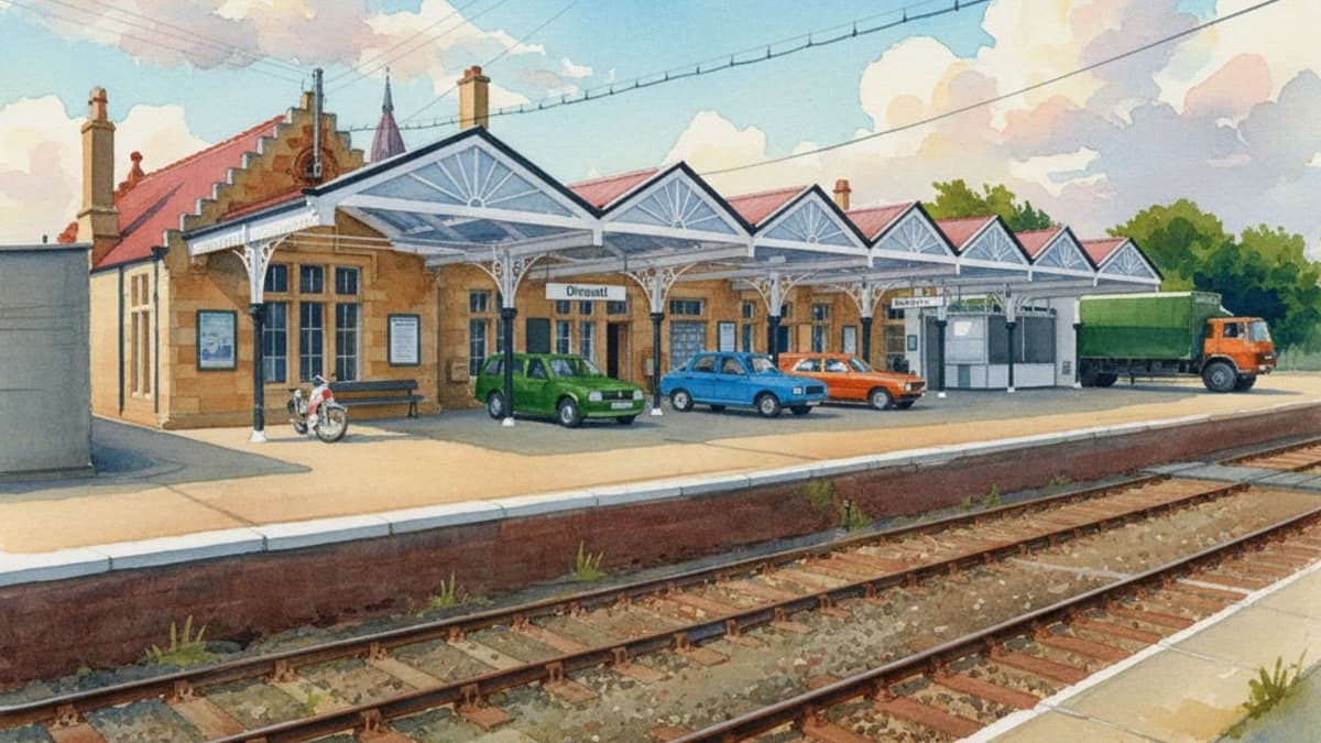 Dingwall railway station in Scotland