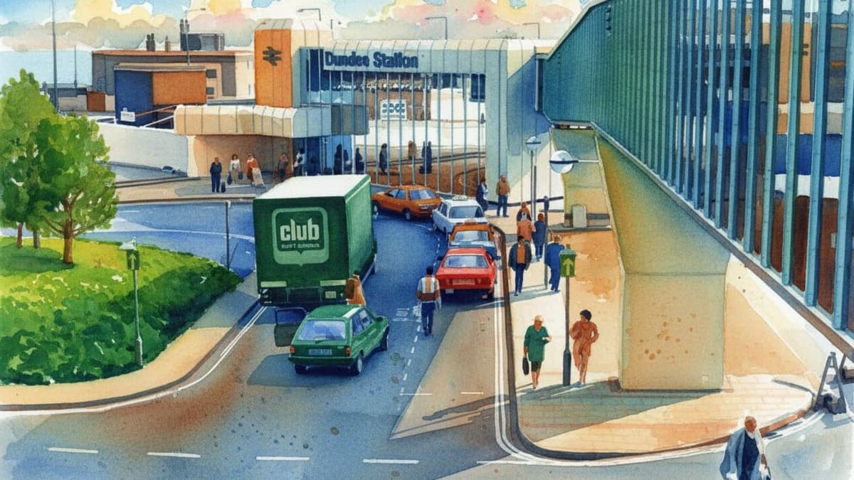 Dundee railway station in Scotland