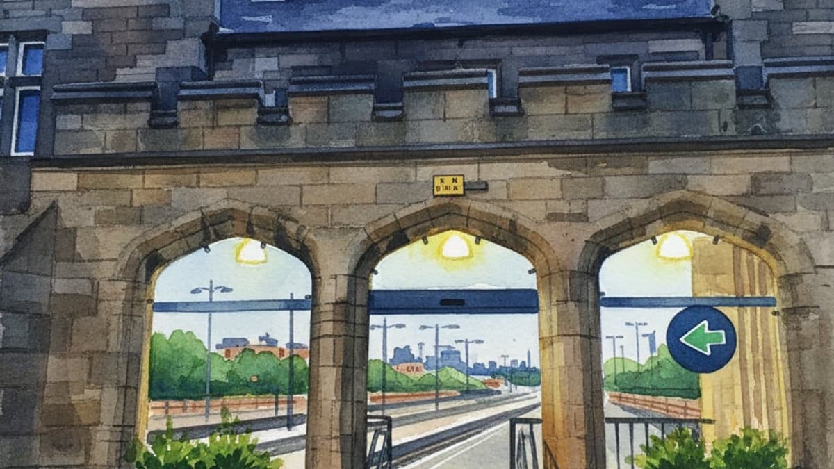 Durham railway station in North England