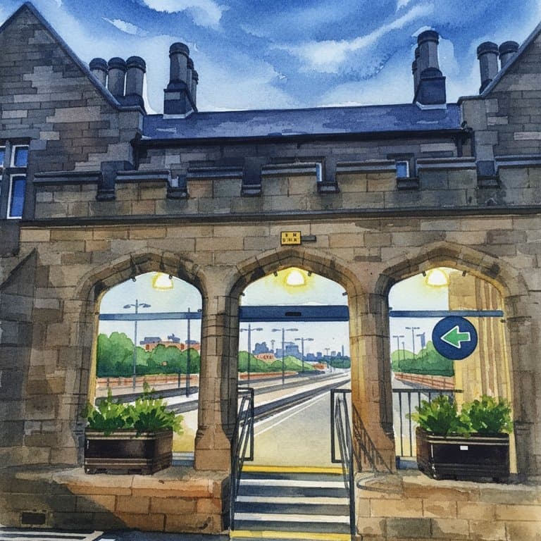 Durham railway station in North England