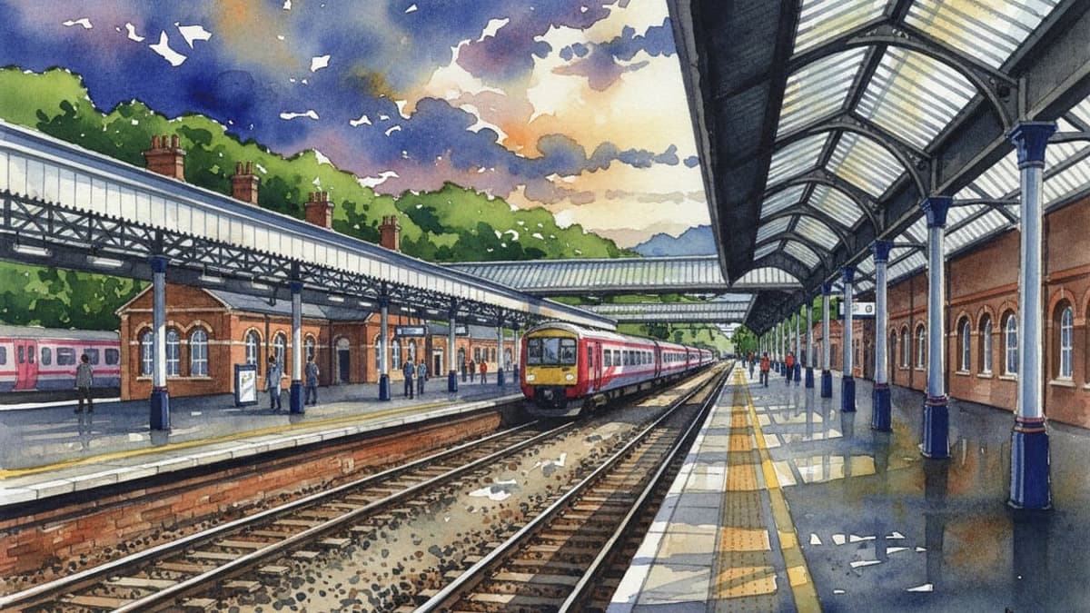 Exeter St Davids railway station in South England