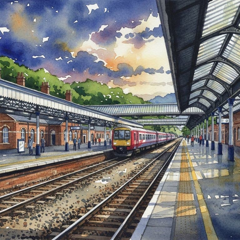 Exeter St Davids railway station in South England