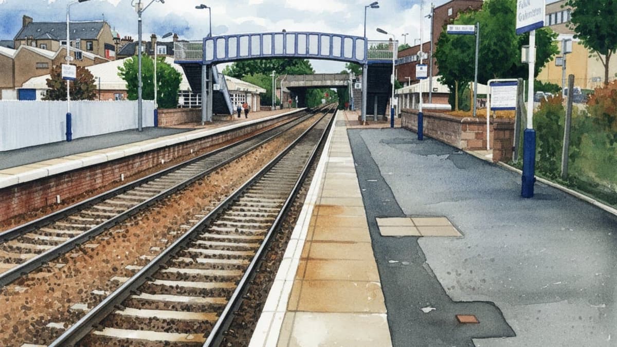 Falkirk Grahamston railway station in Scotland