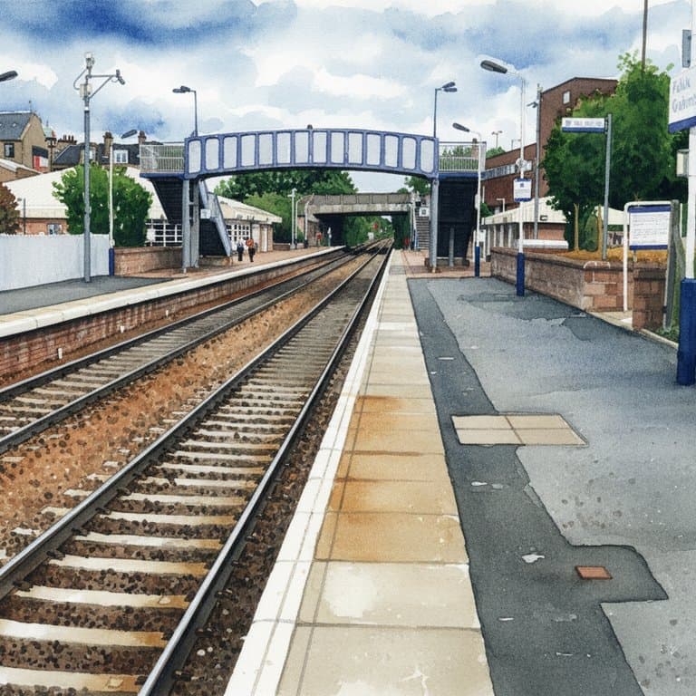 Falkirk Grahamston railway station in Scotland