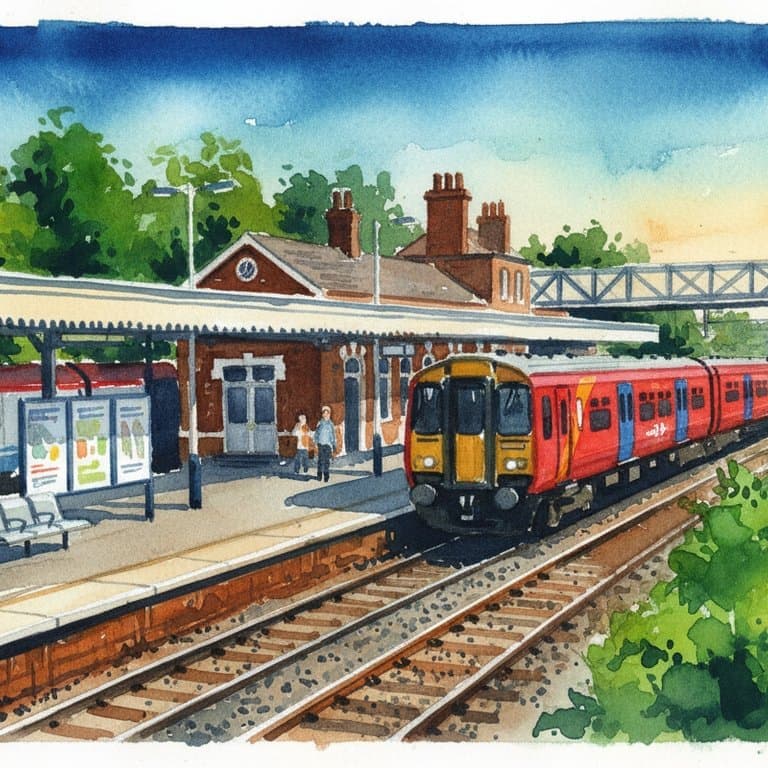 Guildford railway station in South England