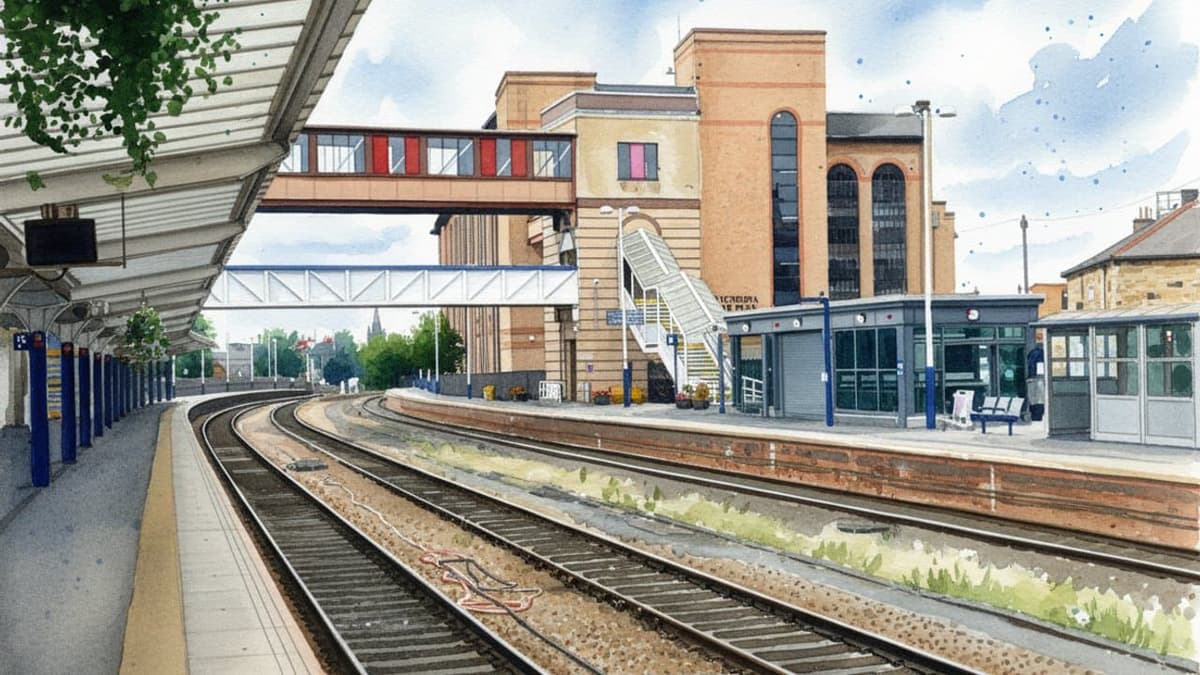 Harrogate railway station in North England