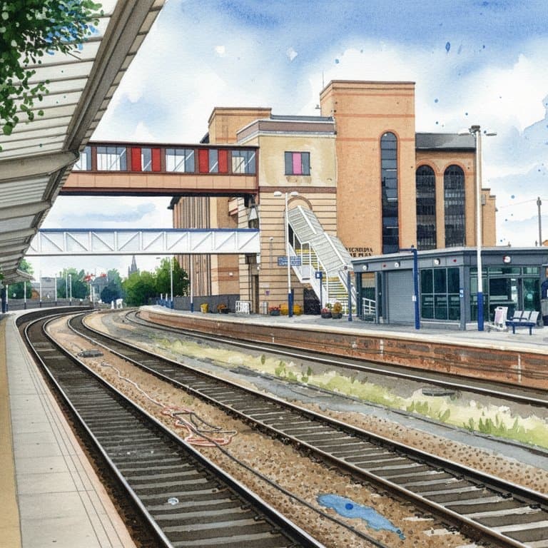 Harrogate railway station in North England
