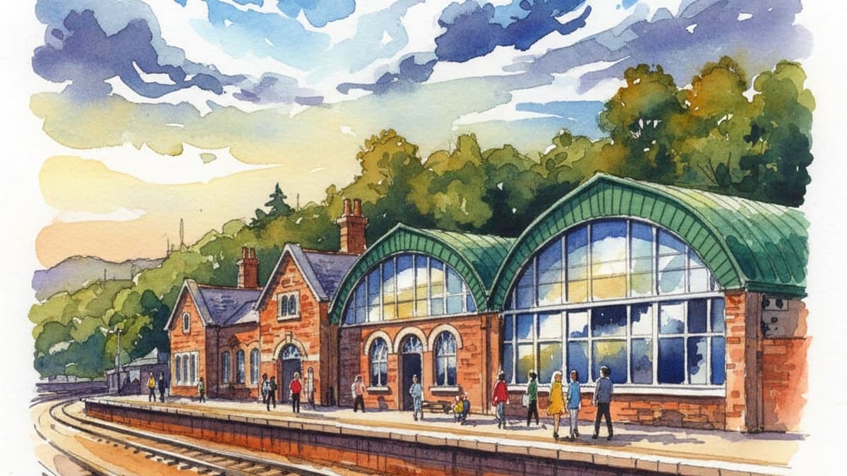 Hastings railway station in South England