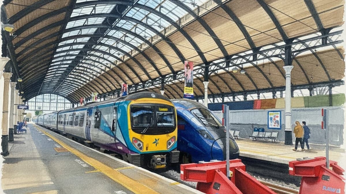 Hull railway station in North England
