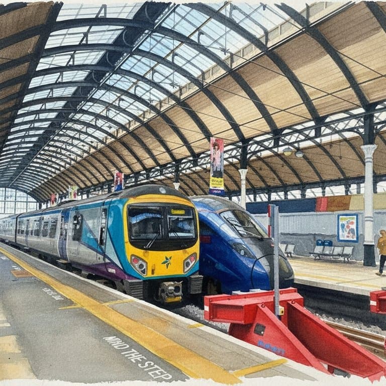 Hull railway station in North England