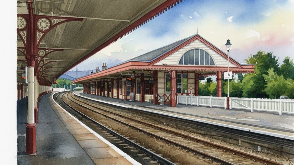 Inverness railway station in Scotland