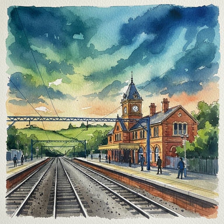 Ipswich railway station in South England