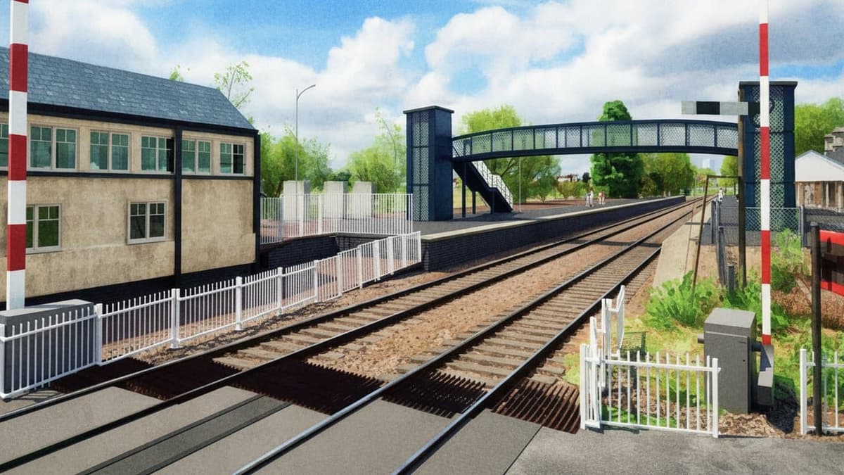 Kingussie railway station in Scotland