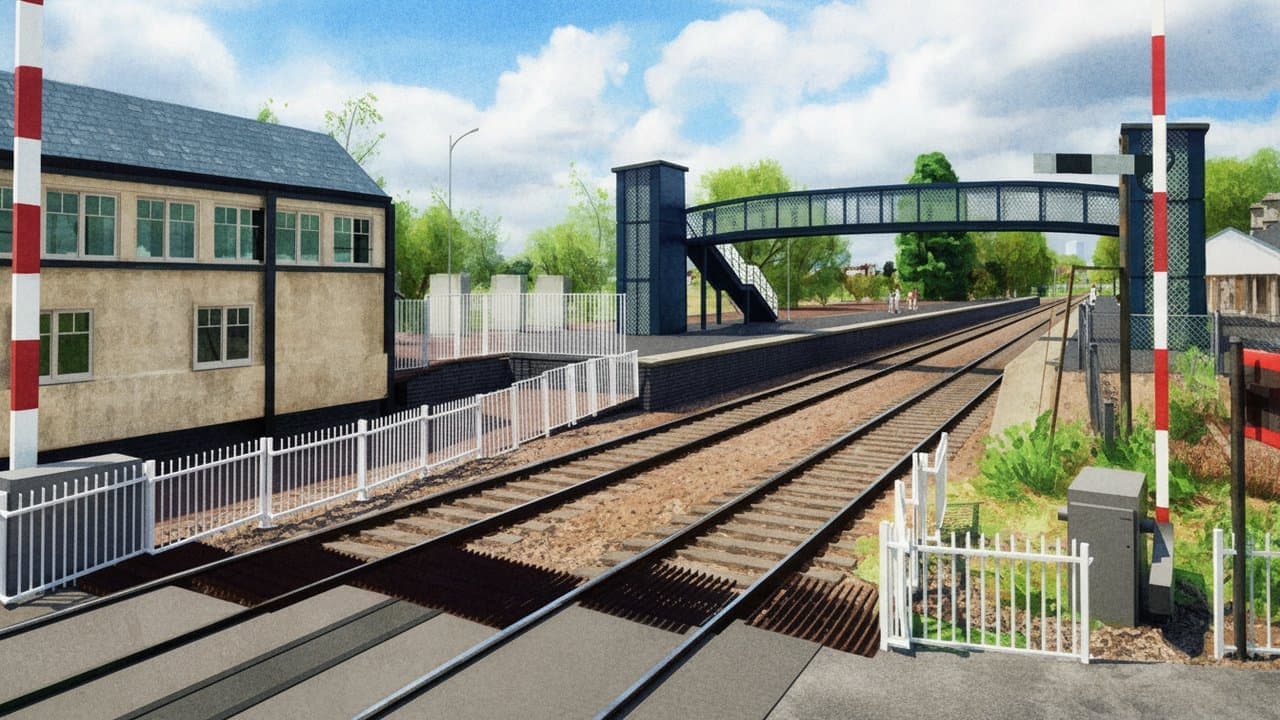 Kingussie railway station in Scotland