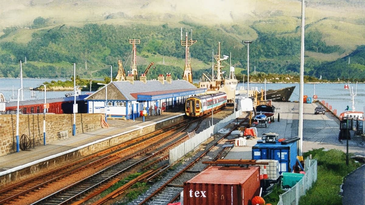 Kyle of Lochalsh railway station in Scotland
