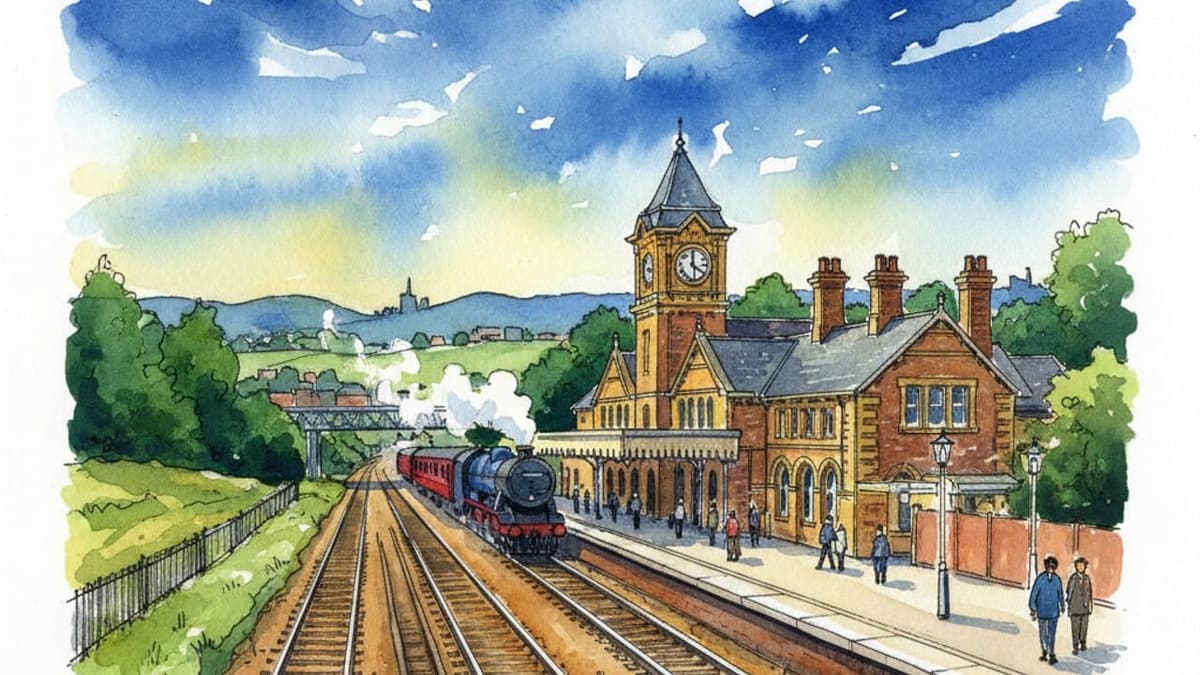 Leicester railway station in Midlands