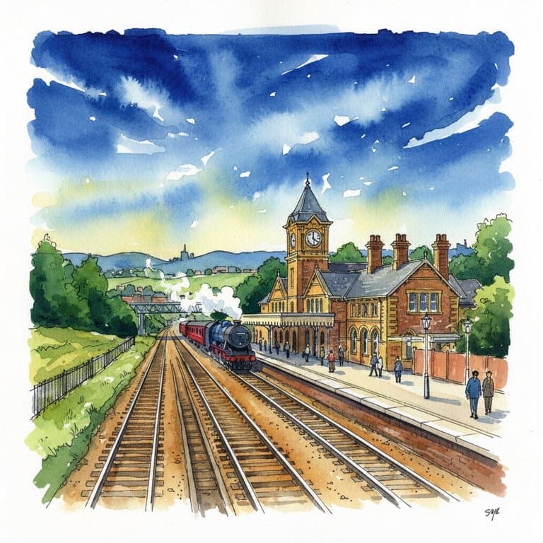 Leicester railway station in Midlands