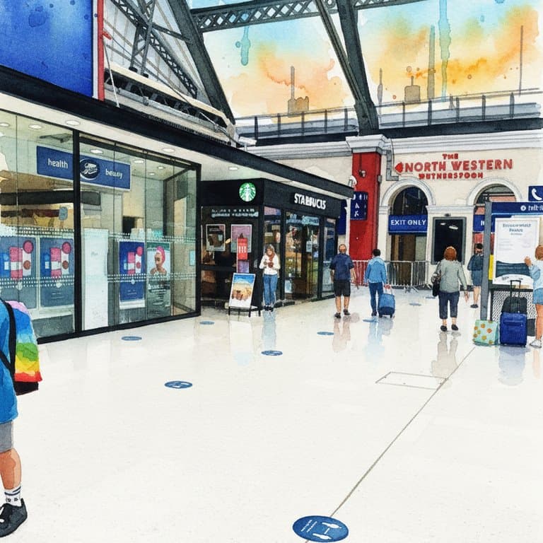 Liverpool Lime Street railway station in North England