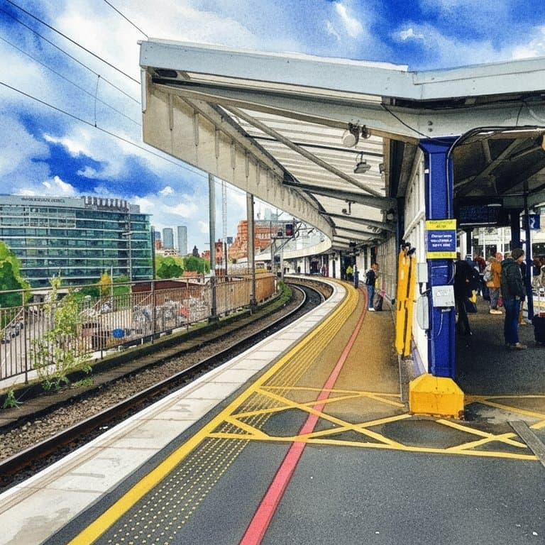 Manchester Piccadilly railway station in North England