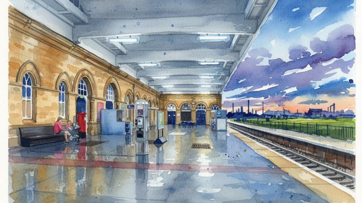 Middlesbrough railway station in North England