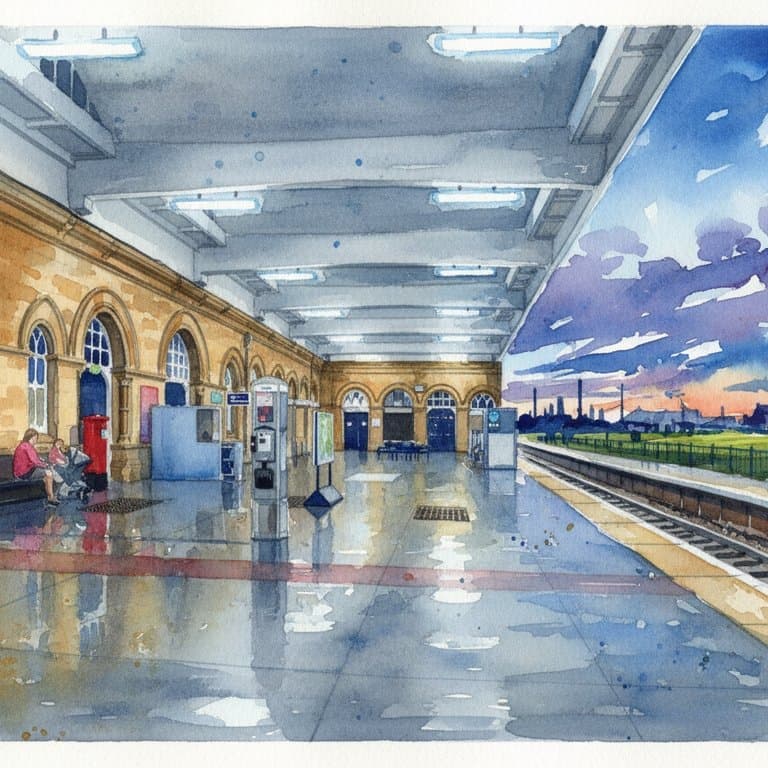 Middlesbrough railway station in North England