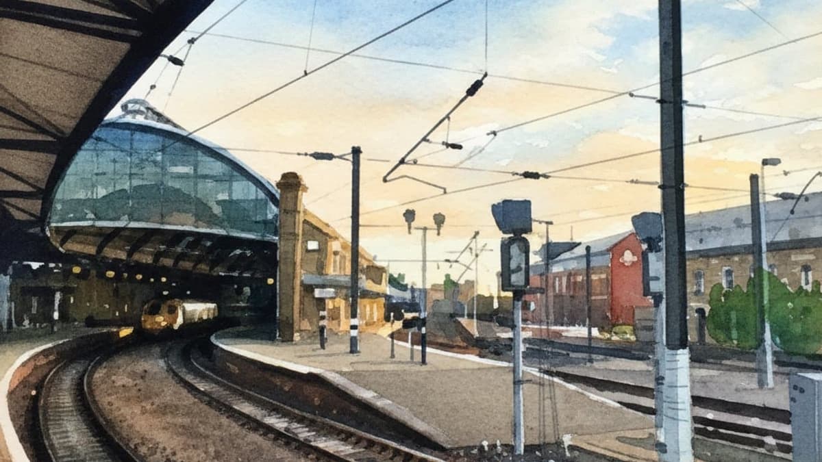 Newcastle Central railway station in North England