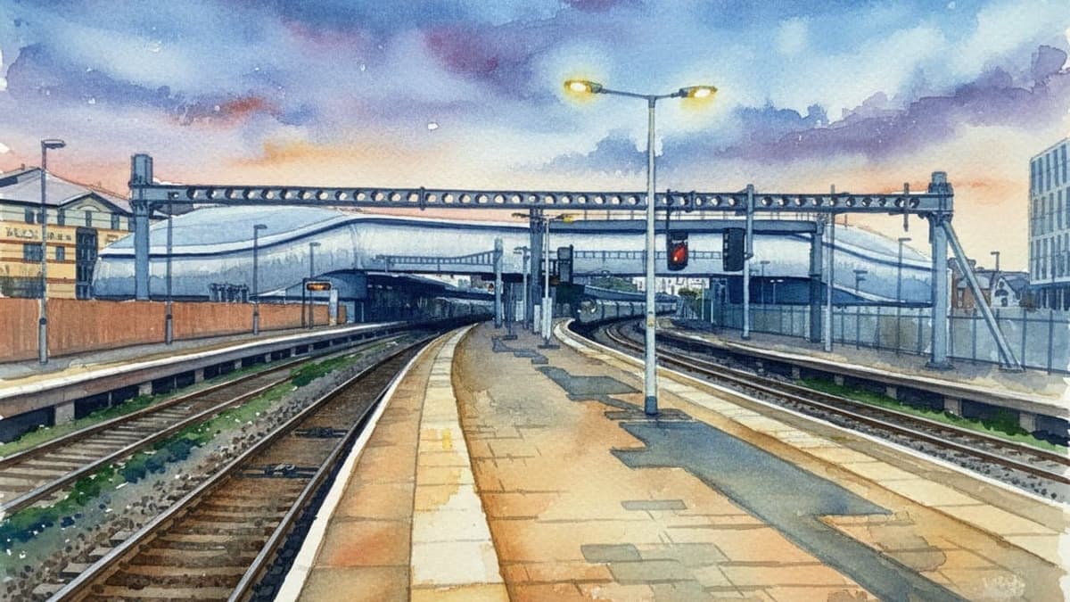 Newport railway station in Wales