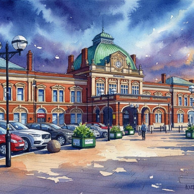 Norwich railway station in South England