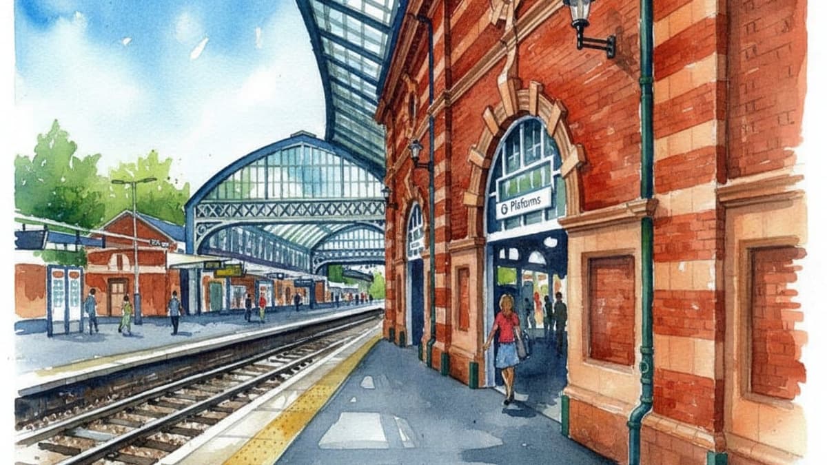 Nottingham railway station in Midlands