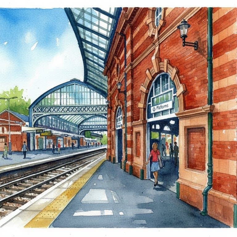 Nottingham railway station in Midlands