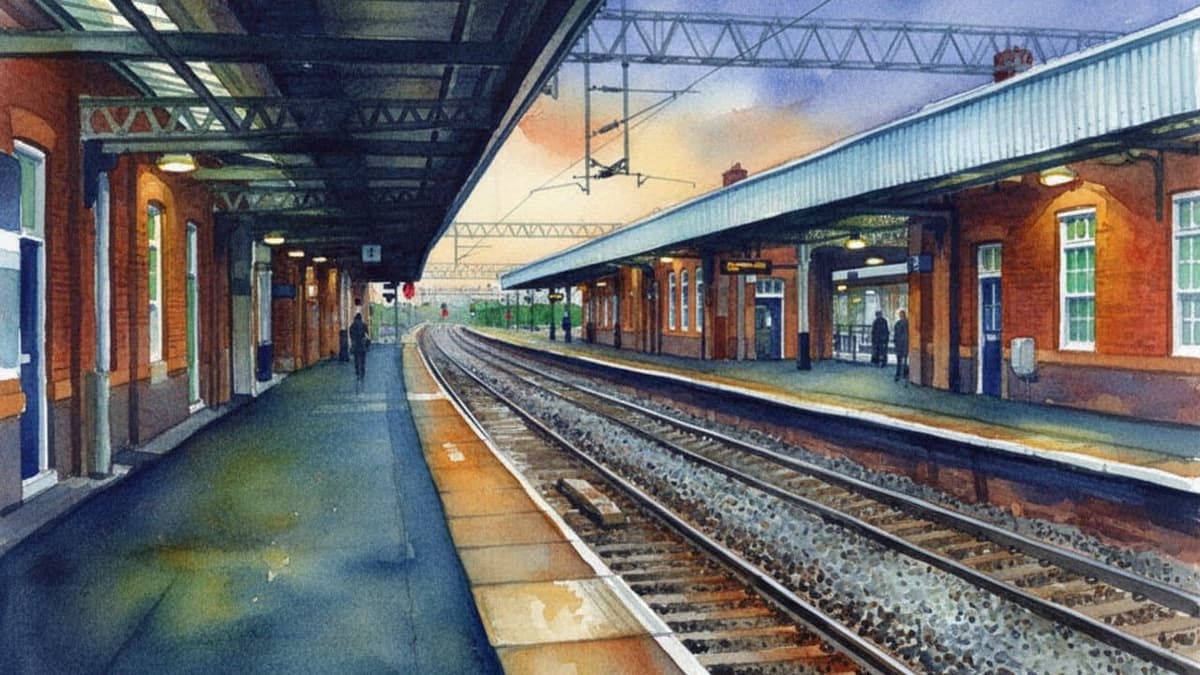 Nuneaton railway station in Midlands